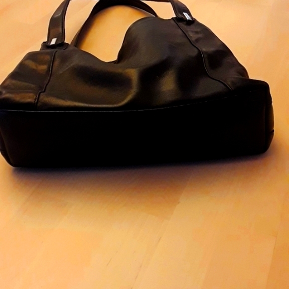 Vintage 90s 100% Leather Nine West Black Shoulder Bag - Picture 6 of 15